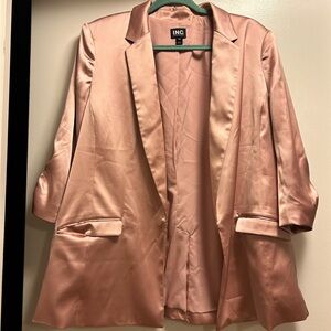 INC International Concepts Women's Blush Satin Blazer